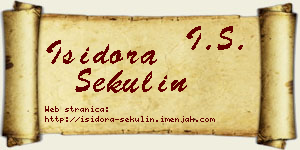 Isidora Sekulin vizit kartica